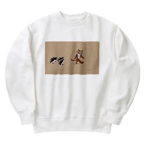 トラちゃんとペンギンたち Heavyweight Crew Neck Sweatshirt