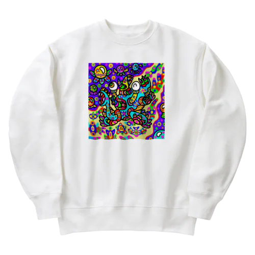 異次元を泳ぐ竜・ツリモン Heavyweight Crew Neck Sweatshirt