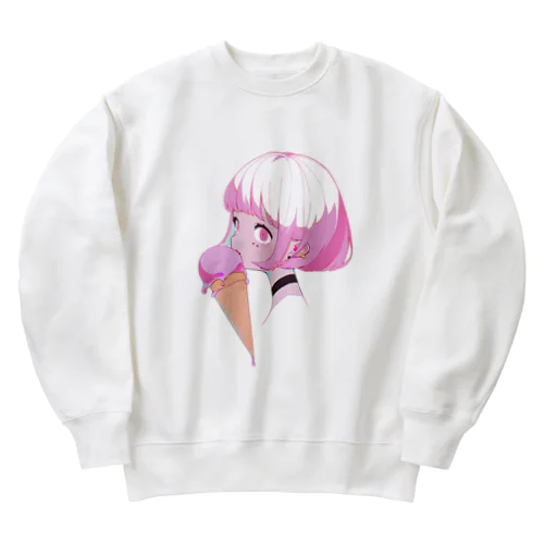 暑い夏はアイスだ012 Heavyweight Crew Neck Sweatshirt