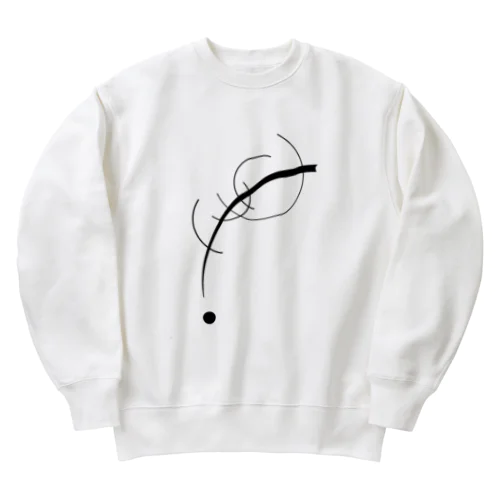 カンディンスキー "Free Curve to the Point: Accompanying Sound of Geometric Curves" Heavyweight Crew Neck Sweatshirt