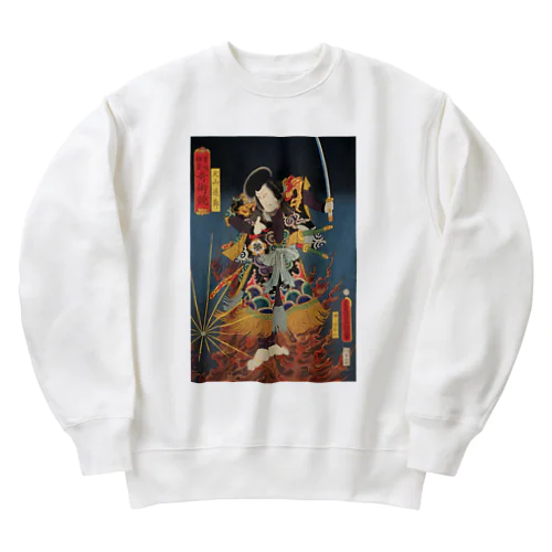 浮世絵 豊国揮亳奇術競 Heavyweight Crew Neck Sweatshirt