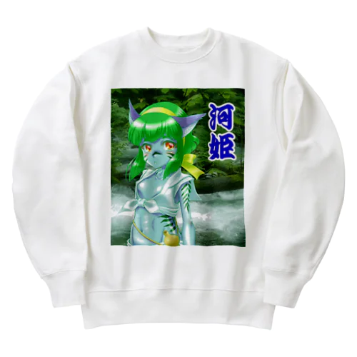 河童河姫　水法被 Heavyweight Crew Neck Sweatshirt