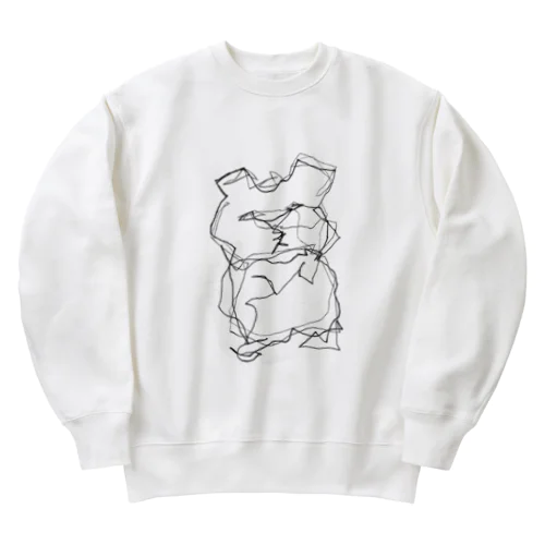 一筆クール・ハムスター Heavyweight Crew Neck Sweatshirt