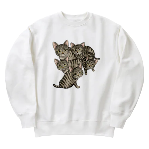 キジトラ軍団 Heavyweight Crew Neck Sweatshirt