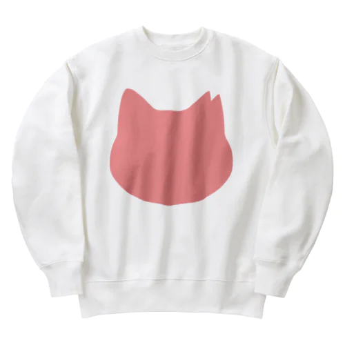 さくら猫シルエット/ピンク Heavyweight Crew Neck Sweatshirt