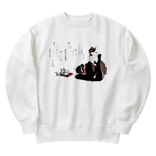 葛飾辰女「朝顔美人図」 Heavyweight Crew Neck Sweatshirt