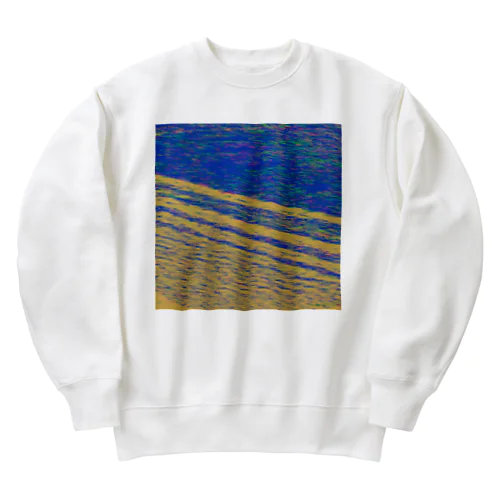 波打ち際（夕暮れ） Heavyweight Crew Neck Sweatshirt