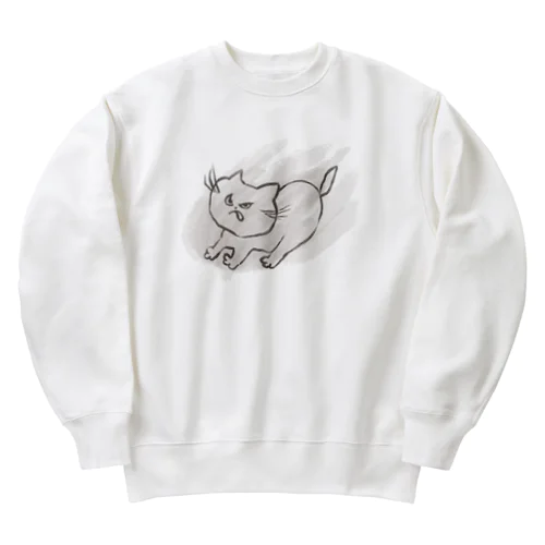 大気圏突入猫 Heavyweight Crew Neck Sweatshirt