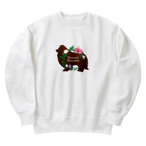 シェルティ　ハイビスカス　onehappiness Heavyweight Crew Neck Sweatshirt