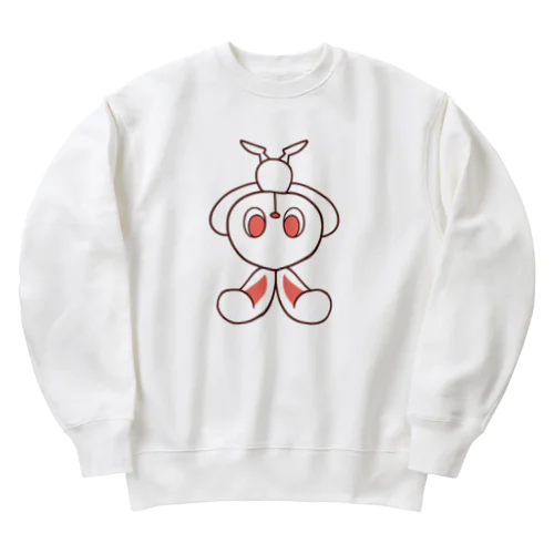 ぽっぷらうさぎ(さかだち(文字なし)) Heavyweight Crew Neck Sweatshirt