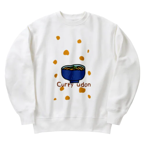 カレーうどんくん Heavyweight Crew Neck Sweatshirt