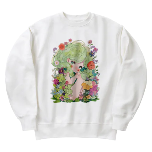 フラワーヘアのガーディアン Heavyweight Crew Neck Sweatshirt