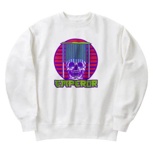 【前面】skeleton emperor Heavyweight Crew Neck Sweatshirt