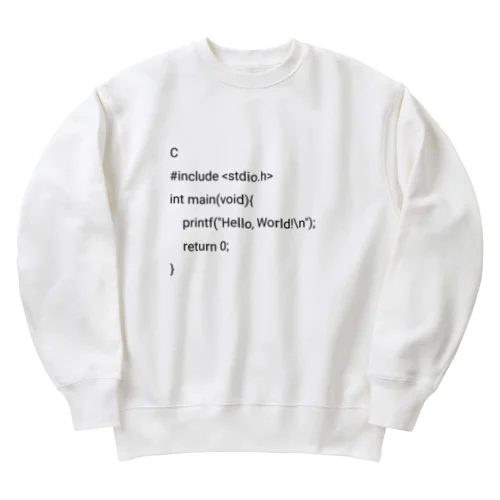 C言語くん Heavyweight Crew Neck Sweatshirt