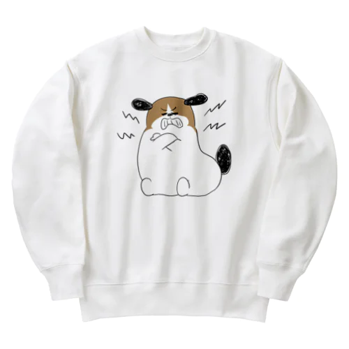 もじゃまる歯ぎしり Heavyweight Crew Neck Sweatshirt