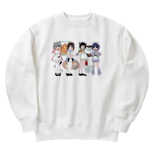 どうぶつメイドさん Heavyweight Crew Neck Sweatshirt