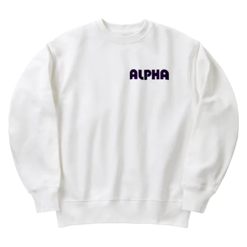 ALPHA紺-RIGID紺-TETRX紫 Heavyweight Crew Neck Sweatshirt