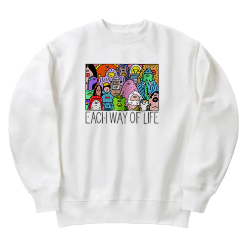 EACH WAY OF LIFE Heavyweight Crew Neck Sweatshirt