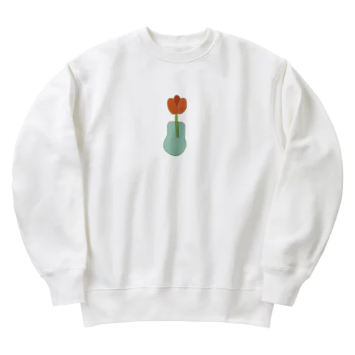 春分の日に描いた花 Heavyweight Crew Neck Sweatshirt