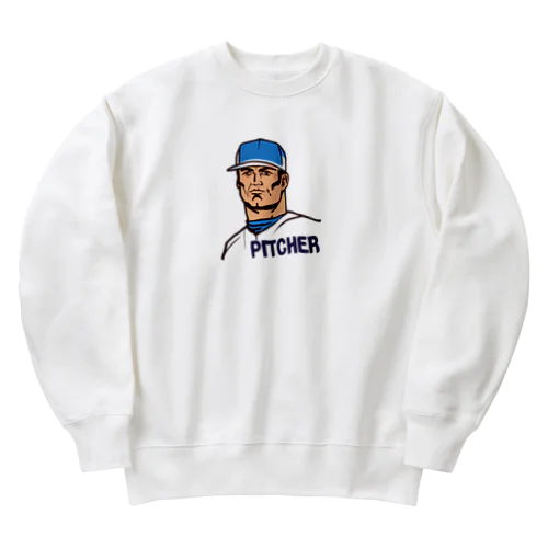 Pitcherくん01 Heavyweight Crew Neck Sweatshirt