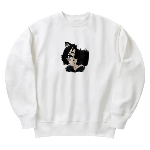 猫耳少女 Heavyweight Crew Neck Sweatshirt