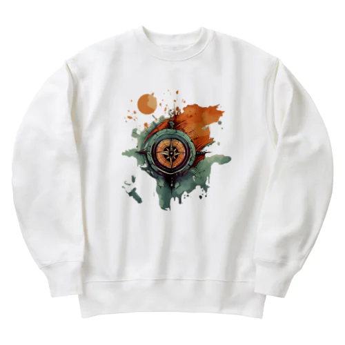 コンパス＆マップ ヴィンテージ キャンプ Heavyweight Crew Neck Sweatshirt