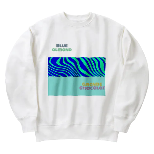 Blue almond & grande chocolat ver.1 Heavyweight Crew Neck Sweatshirt