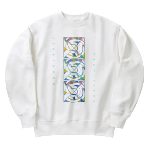 KODAIPOP▲▼▲▼不思議な紋様「直弧文グラフィック」 Heavyweight Crew Neck Sweatshirt