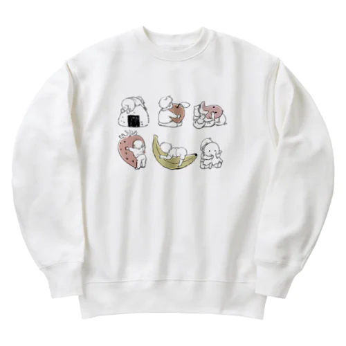 ハグする赤ちゃんまとめ(くすみカラー) Heavyweight Crew Neck Sweatshirt