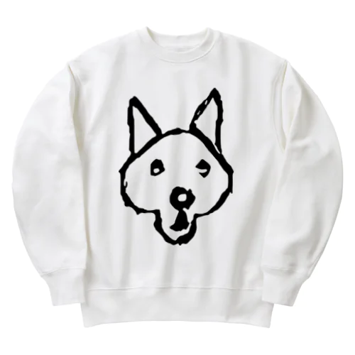 びっくりした犬 Heavyweight Crew Neck Sweatshirt