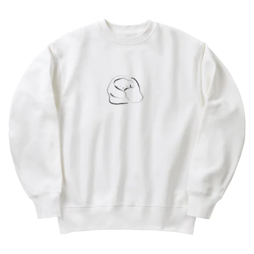 毛布に包まれるわんこ Heavyweight Crew Neck Sweatshirt