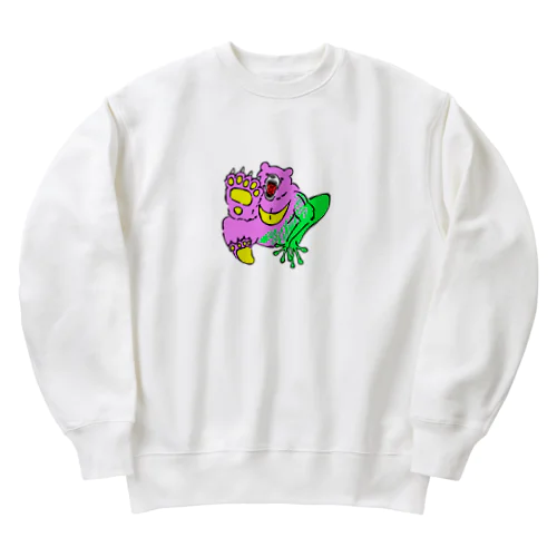 くま吉がえる Heavyweight Crew Neck Sweatshirt