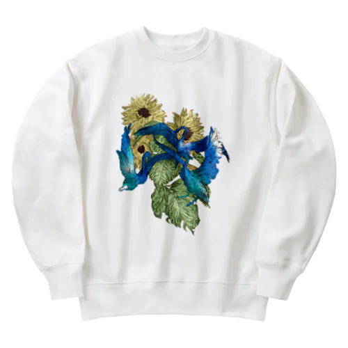 3 Cisnes y 3 Girasoles Heavyweight Crew Neck Sweatshirt