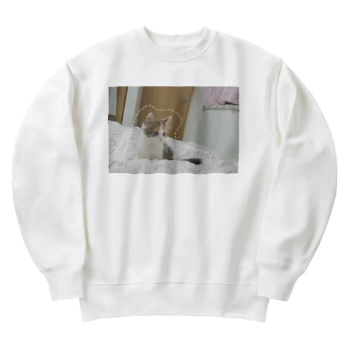 子猫なみこ 枠なし Heavyweight Crew Neck Sweatshirt