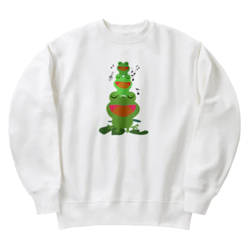 雨の日のカエルタワー Heavyweight Crew Neck Sweatshirt