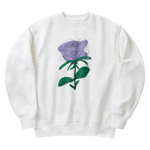 my ROSE パープル Heavyweight Crew Neck Sweatshirt