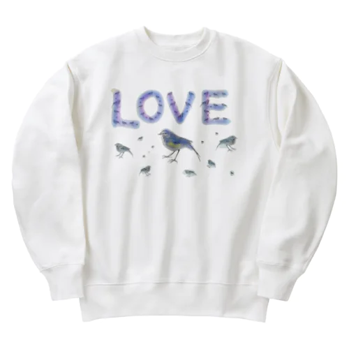 鳥いっぱい Heavyweight Crew Neck Sweatshirt