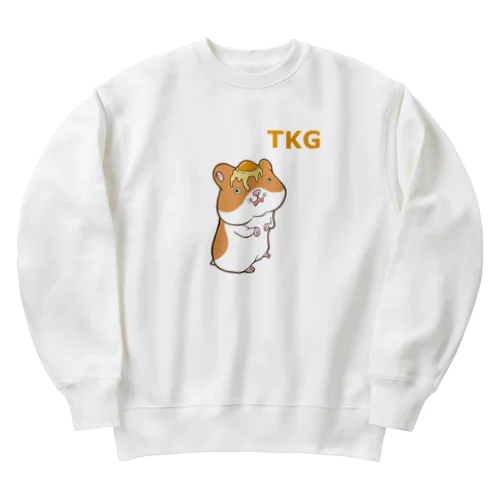 卵かけゴールデンハムスター Heavyweight Crew Neck Sweatshirt