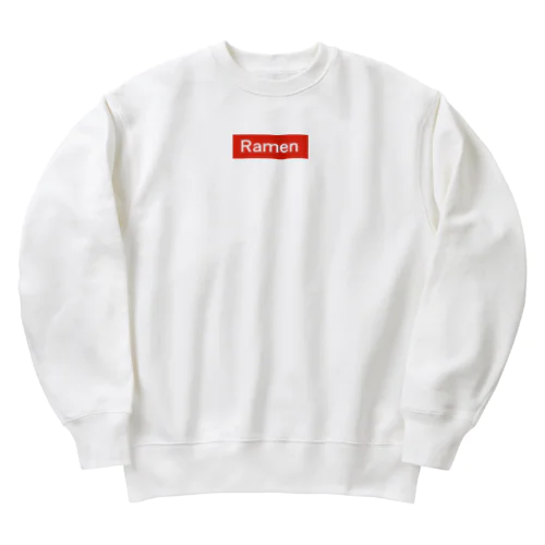 RAMEN(ボックスロゴ・赤) 　らーめん_ラーメン🍜 Heavyweight Crew Neck Sweatshirt