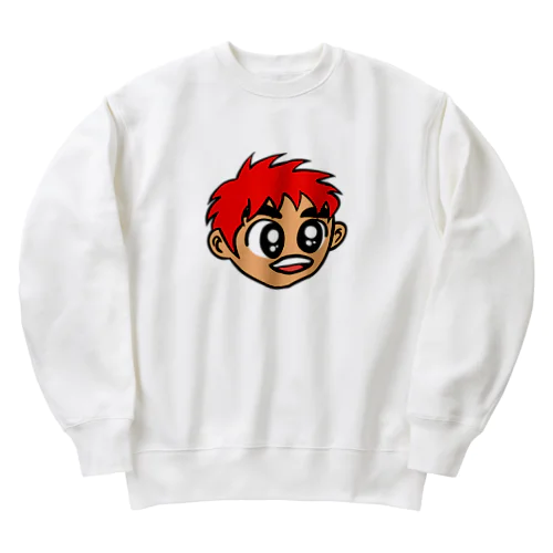 0007・赤い髪の少年（じゅうにブランド） Heavyweight Crew Neck Sweatshirt