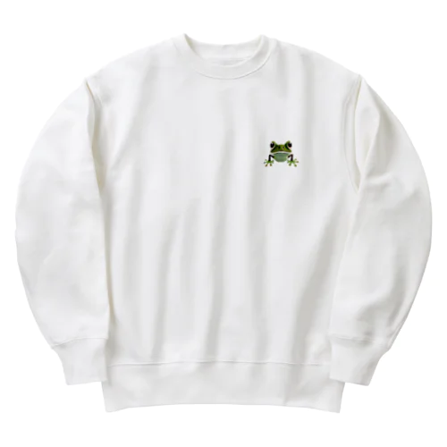 ワンポイントカエル Heavyweight Crew Neck Sweatshirt