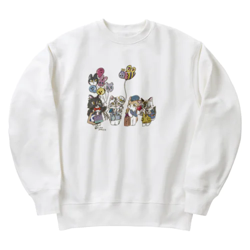 ベーカリーこげまる社員旅行にゃ Heavyweight Crew Neck Sweatshirt