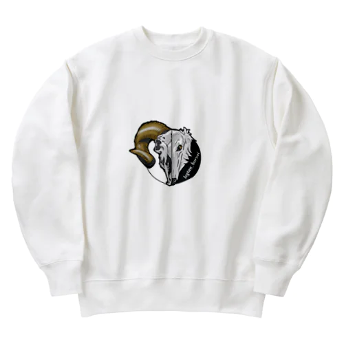 不気味なボルゾイ Heavyweight Crew Neck Sweatshirt