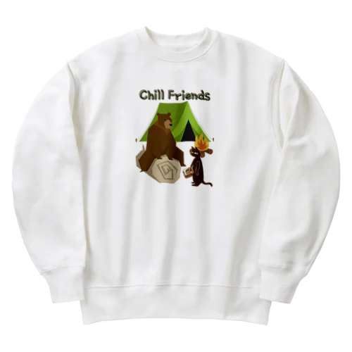 Chill friends  Heavyweight Crew Neck Sweatshirt