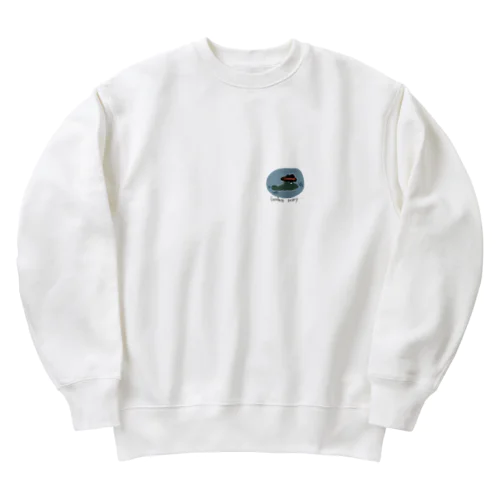 ワニは可愛い Heavyweight Crew Neck Sweatshirt