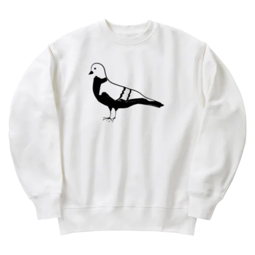 鳩のシルエット Heavyweight Crew Neck Sweatshirt