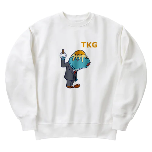 卵かけ魚人 Heavyweight Crew Neck Sweatshirt