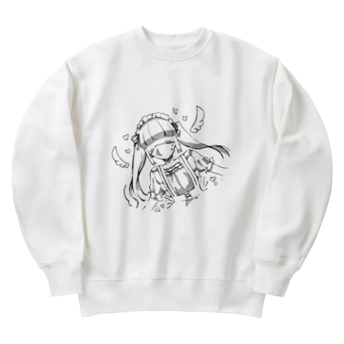 かわいいてんしめいどちゃん Heavyweight Crew Neck Sweatshirt