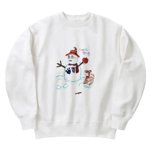 雪だるま　ハッピーワーク Heavyweight Crew Neck Sweatshirt