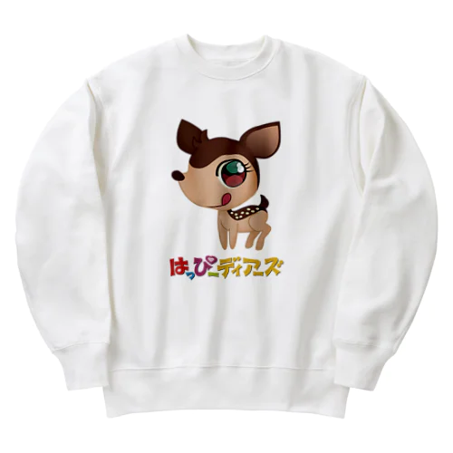 キラキラはっぴーちゃんグッズ Heavyweight Crew Neck Sweatshirt